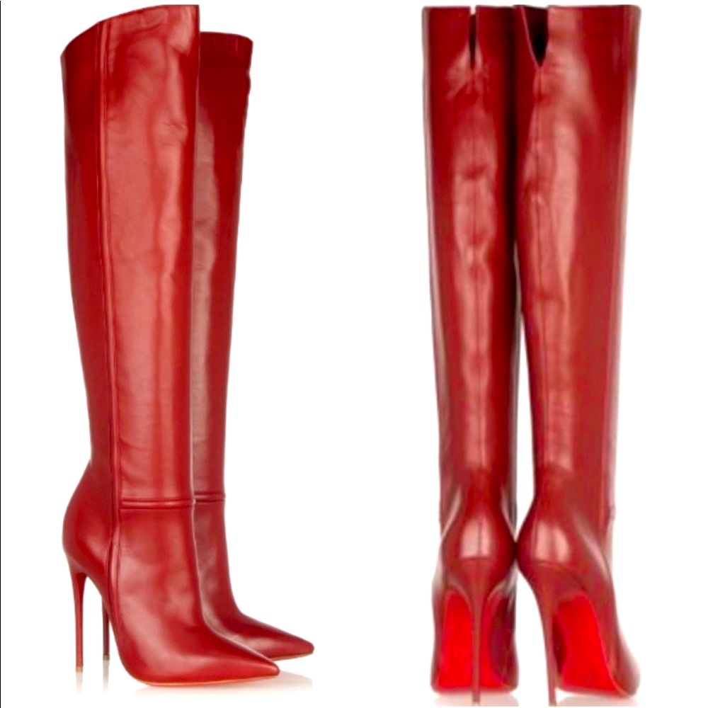Rare Christian Louboutin Armurabotta Red boots